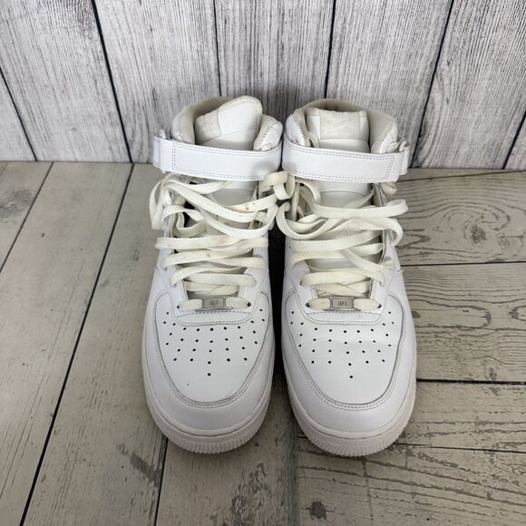 Nike Air Force 1 Mid \'07 Mens Size 12 Shoes Triple White 315123-111 main image 6